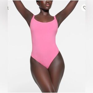 SKIMS Watermelon Terry
Lounge High-rise Stretch-modal Shorts and Bodysuit set